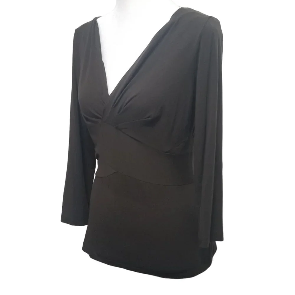 Ann Taylor LOFT Dark Brown Top - Picture 2 of 16